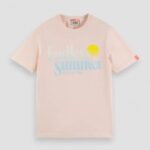 άνδρες T-shirt με κανονική εφαρμογή, βαμμένα με έργα τέχνης τριαντάφυλλο 0J8D356 είδη ένδυσης Scotch & Soda