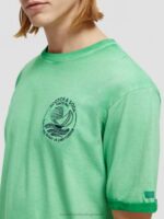 άνδρες T-shirt με κρύα έργα τέχνης amazon green 0J8D376 είδη ένδυσης Scotch & Soda - Image 4