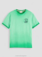 άνδρες T-shirt με κρύα έργα τέχνης amazon green 0J8D376 είδη ένδυσης Scotch & Soda - Image 5