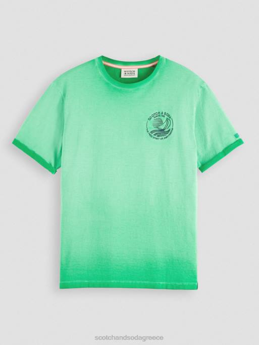 άνδρες T-shirt με κρύα έργα τέχνης amazon green 0J8D376 είδη ένδυσης Scotch & Soda - Image 5