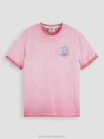 άνδρες T-shirt με κρύα έργα τέχνης κερασόχρωμος 0J8D377 είδη ένδυσης Scotch & Soda - Image 5
