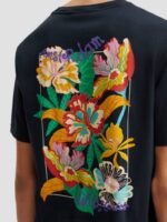 άνδρες T-shirt με λαιμόκοψη με έργα τέχνης μαύρος 0J8D380 είδη ένδυσης Scotch & Soda - Image 4