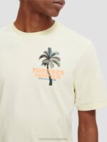 άνδρες T-shirt με λαιμόκοψη με έργα τέχνης μπανάνα 0J8D382 είδη ένδυσης Scotch & Soda - Image 4