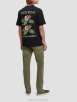 άνδρες T-shirt με οργανικά έργα τέχνης με χαλαρή εφαρμογή μαύρος 0J8D362 είδη ένδυσης Scotch & Soda - Image 3