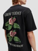 άνδρες T-shirt με οργανικά έργα τέχνης με χαλαρή εφαρμογή μαύρος 0J8D362 είδη ένδυσης Scotch & Soda - Image 4
