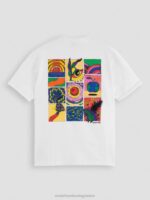 άνδρες T-shirt με οργανικά έργα τέχνης με χαλαρή εφαρμογή άσπρο 0J8D359 είδη ένδυσης Scotch & Soda - Image 6