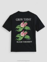 άνδρες T-shirt με οργανικά έργα τέχνης με χαλαρή εφαρμογή μαύρος 0J8D362 είδη ένδυσης Scotch & Soda - Image 6