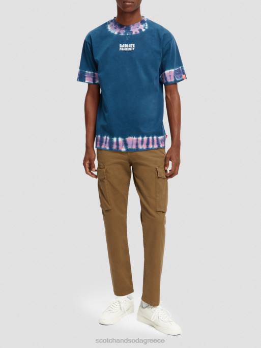 άνδρες T-shirt με οργανική tie-dye artwork combo d 0J8D405 είδη ένδυσης Scotch & Soda - Image 2