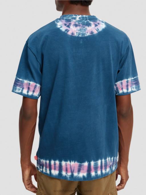 άνδρες T-shirt με οργανική tie-dye artwork combo d 0J8D405 είδη ένδυσης Scotch & Soda - Image 3