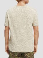 άνδρες T-shirt με τσέπες με έργα τέχνης μελανζά άμμου 0J8D414 είδη ένδυσης Scotch & Soda - Image 3