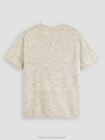 άνδρες T-shirt με τσέπες με έργα τέχνης μελανζά άμμου 0J8D414 είδη ένδυσης Scotch & Soda - Image 6