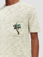 άνδρες T-shirt με τσέπες με έργα τέχνης συνένωση στρατού 0J8D415 είδη ένδυσης Scotch & Soda - Image 4