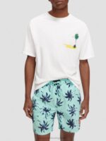άνδρες t-shirt με χαλαρή εφαρμογή άσπρο 0J8D420 είδη ένδυσης Scotch & Soda