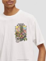 άνδρες t-shirt με χαλαρή εφαρμογή άσπρο 0J8D459 είδη ένδυσης Scotch & Soda - Image 4