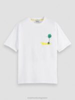 άνδρες t-shirt με χαλαρή εφαρμογή άσπρο 0J8D420 είδη ένδυσης Scotch & Soda - Image 5