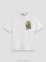 άνδρες t-shirt με χαλαρή εφαρμογή άσπρο 0J8D459 είδη ένδυσης Scotch & Soda - Image 5