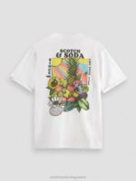 άνδρες t-shirt με χαλαρή εφαρμογή άσπρο 0J8D459 είδη ένδυσης Scotch & Soda - Image 6