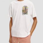 άνδρες t-shirt με χαλαρή εφαρμογή άσπρο 0J8D459 είδη ένδυσης Scotch & Soda