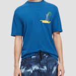 άνδρες t-shirt με χαλαρή εφαρμογή μπλε της ριβιέρας 0J8D421 είδη ένδυσης Scotch & Soda