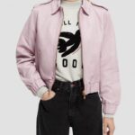 γυναίκες δερμάτινο bomber jacket λεβάντα 0J8D143 είδη ένδυσης Scotch & Soda