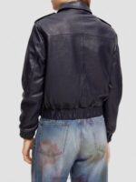 γυναίκες δερμάτινο bomber jacket ΠΟΛΕΜΙΚΟ ΝΑΥΤΙΚΟ 0J8D142 είδη ένδυσης Scotch & Soda - Image 3
