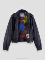 γυναίκες δερμάτινο bomber jacket ΠΟΛΕΜΙΚΟ ΝΑΥΤΙΚΟ 0J8D142 είδη ένδυσης Scotch & Soda - Image 8