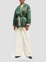 γυναίκες κεντημένο αναστρέψιμο bomber jacket σε στυλ κιμονό Στρατός 0J8D132 είδη ένδυσης Scotch & Soda - Image 2