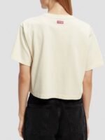 γυναίκες κεντημένο crop top t-shirt λευκή βανίλια 0J8D72 είδη ένδυσης Scotch & Soda - Image 3