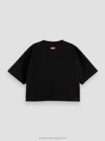 γυναίκες κεντημένο crop top t-shirt μαύρος 0J8D73 είδη ένδυσης Scotch & Soda - Image 6