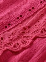 γυναίκες Μίνι φόρεμα από οργανικό βαμβάκι broderie anglaise φουξία 0J8D10 είδη ένδυσης Scotch & Soda - Image 7