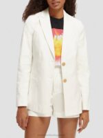 γυναίκες μονόπλευρο blazer υπόλευκο 0J8D181 είδη ένδυσης Scotch & Soda