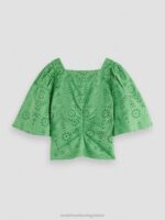 γυναίκες Μπλουζάκι από οργανικό βαμβάκι με μανίκια φωτεινό παπαγάλο 0J8D51 είδη ένδυσης Scotch & Soda - Image 6