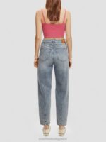γυναίκες πλεκτό crop top με λαιμόκοψη ροζ γροθιά 0J8D119 είδη ένδυσης Scotch & Soda - Image 3