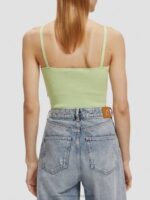 γυναίκες πλεκτό crop top με λαιμόκοψη φρέσκια μέντα 0J8D117 είδη ένδυσης Scotch & Soda - Image 3