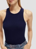 γυναίκες φανελάκι racerback από οργανικό βαμβάκι ΠΟΛΕΜΙΚΟ ΝΑΥΤΙΚΟ 0J8D83 είδη ένδυσης Scotch & Soda - Image 4