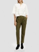 γυναίκες crop top broderie anglaise άσπρο 0J8D40 είδη ένδυσης Scotch & Soda - Image 2