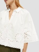 γυναίκες crop top broderie anglaise άσπρο 0J8D40 είδη ένδυσης Scotch & Soda - Image 4
