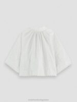 γυναίκες crop top broderie anglaise άσπρο 0J8D40 είδη ένδυσης Scotch & Soda - Image 6