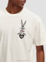 γυναίκες looney tunes οργανικό κεντημένο γραφικό μπλουζάκι υπόλευκο 0J8D59 είδη ένδυσης Scotch & Soda - Image 4