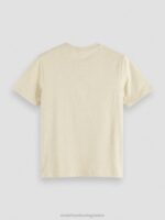 γυναίκες T-shirt από οργανικό βαμβάκι με χαλαρή εφαρμογή melange βρώμης 0J8D81 είδη ένδυσης Scotch & Soda - Image 6