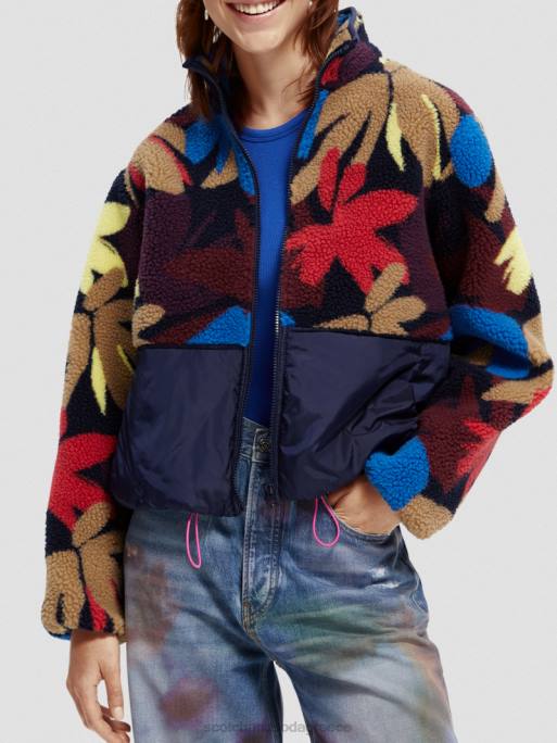 γυναίκες teddy fleece anorak jacket λουλούδι camo 0J8D135 είδη ένδυσης Scotch & Soda - Image 1