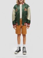 παιδιά κεντημένο σατέν bomber jacket Στρατός 0J8D791 είδη ένδυσης Scotch & Soda - Image 2