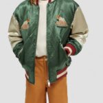 παιδιά κεντημένο σατέν bomber jacket Στρατός 0J8D791 είδη ένδυσης Scotch & Soda