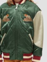 παιδιά κεντημένο σατέν bomber jacket Στρατός 0J8D791 είδη ένδυσης Scotch & Soda - Image 4
