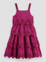 παιδιά Μίντι φόρεμα broderie anglaise σε επίπεδα ντάλια 0J8D732 είδη ένδυσης Scotch & Soda - Image 5
