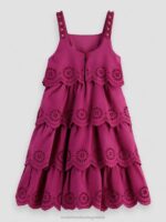παιδιά Μίντι φόρεμα broderie anglaise σε επίπεδα ντάλια 0J8D732 είδη ένδυσης Scotch & Soda - Image 6