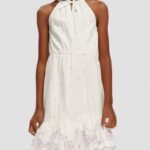 παιδιά μίντι φόρεμα broderie anglaise υπόλευκο 0J8D733 είδη ένδυσης Scotch & Soda
