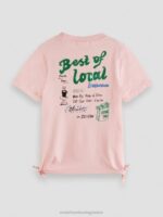 παιδιά T-shirt από οργανικό βαμβάκι με έργα τέχνης & ποδόγυρο με κόμπους κοκκινίζω 0J8D737 είδη ένδυσης Scotch & Soda - Image 6
