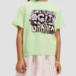 παιδιά T-shirt από οργανικό βαμβάκι σε χαλαρή εφαρμογή άσβεστος 0J8D738 είδη ένδυσης Scotch & Soda