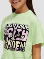 παιδιά T-shirt από οργανικό βαμβάκι σε χαλαρή εφαρμογή άσβεστος 0J8D738 είδη ένδυσης Scotch & Soda - Image 4